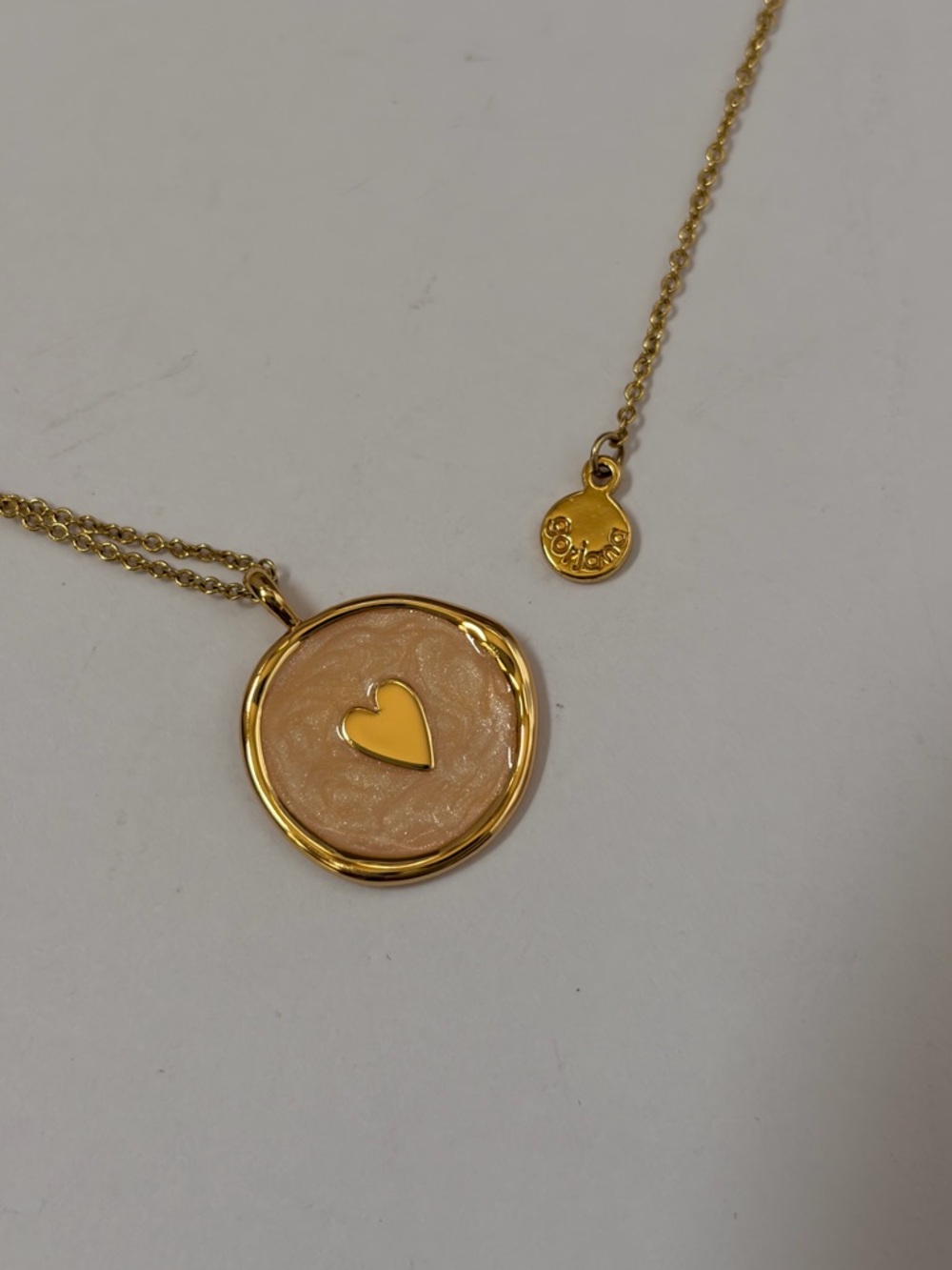Gorjana Gold Round Pendant Necklace with Heart - Picture 6 of 6